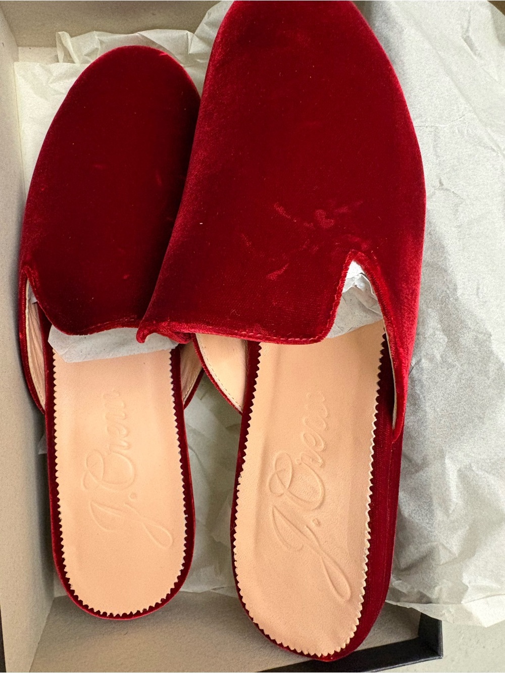 J. Crew Velvet Mule. Size 9.5. Like New.
